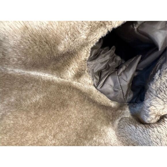 Vintage Richman Men's Button Front Faux Fur Lined Jacket Coat Tan Size 42 - Picture 14 of 15